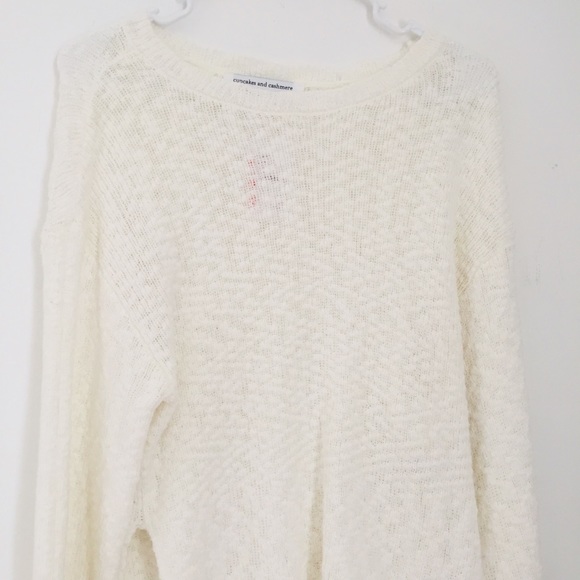 NORDSTROM NWT CUPCAKES & CASHMERE White Ivory Sweater - Picture 4 of 11